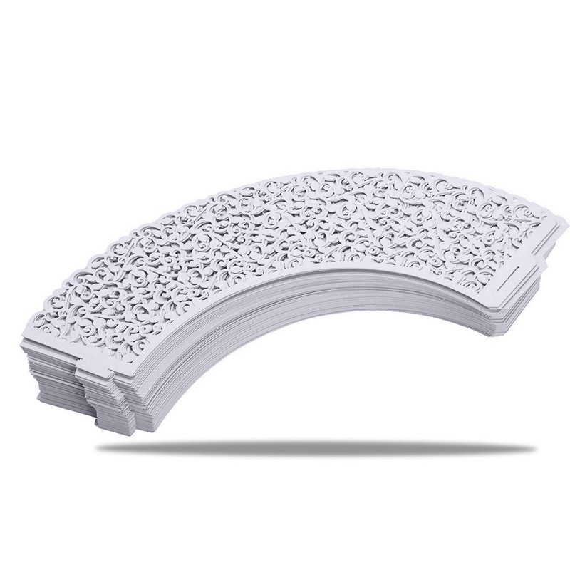 Wedding Decor 100 Pcs Silver Cupcake Cases Holders Muffin Containers