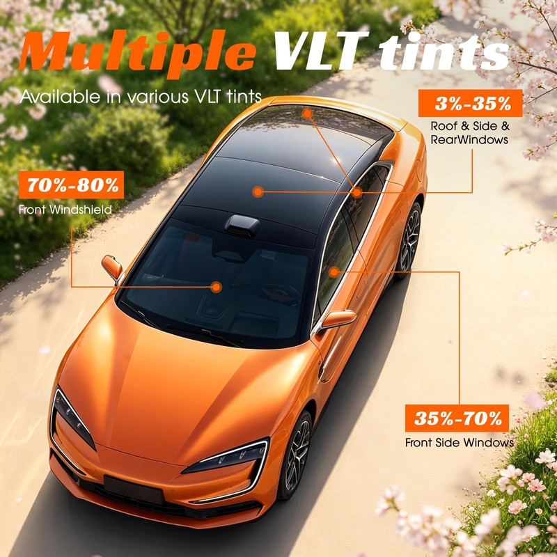 PAMAGOO Window Tint Car 20% VLT, 30" x15' Ceramic Window