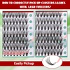 FADVAN Lash Extension 280pcs D Curl 10D+20D Cluster 9-16mm Mixed