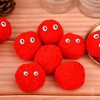 Aczyqws 10 Pack 4cm Red Pom Poms Craft Fluffy Fuzzy