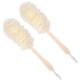 Arswin Arswin Back Scrubber for Shower,Loofah Long Handle Bath Body Brush,Soft Nylon Mesh Sponge for Shower,Loofah On a Stick for Men Women,Exfoliating Scrub Cleaning Luffa for Elderly(2-Pack, White)