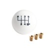 DEWHEL White/Black Fing Fast Shift Knob for 6 Speed Short