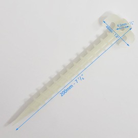 50 Packs 20cm Fluorescence Glow-in-Dark Plastic Tent Stakes Awning Pegs Camping Caravan Set