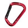 D shape Carabiner Climbing Buckle 25KN Lateral Tension Straight Opening