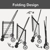 Foldable Shopping Utility Cart, Collapsible Durable Grocery Utility Cart with