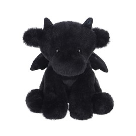 Apricot Lamb Black Dragon Plush Toys for Children, Soft Cute Cuddly Toy for Baby Girls and Boys, Fluffy Black Dragon Black 20 cm
