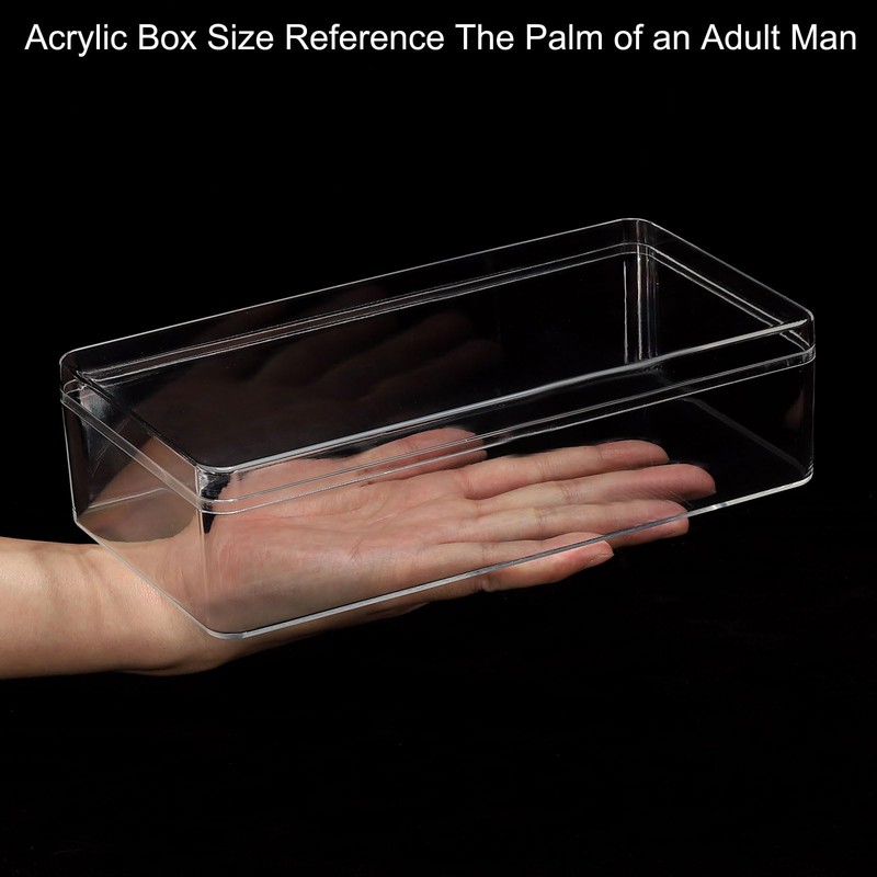 PATIKIL Acrylic Lid Box 23 x 12 x 6 cm