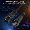 2-Pack Right Angle XLR Microphone Extension Cable Adapter 1.5 Feet,