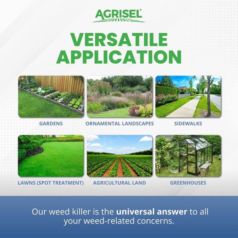 Agrisel GlyPhoSel Pro Weed Killer, Tackles Hard-to-Kill Weeds, Low-Odor, Easy