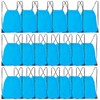 Mochila con cordón a granel, bolsa de poliéster para gimnasio y deporte, Azul-cielo