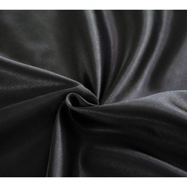 Satin Pillowcase, T Tersely 2 Pack 20"x 36" King Size Silk Satin Pillowcases for Hair and Skin Pillow Case with Envelope Closure,50x90cm (Black)