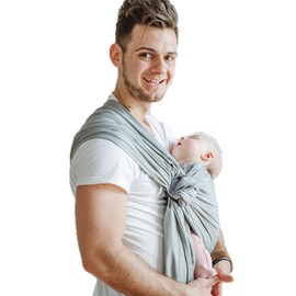 Shabany Ring sling, carrier sling, 100% organic cotton for newborns up to 15 kg including threading instructions -