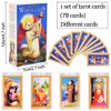 Ksopsdey White Cats Tarot Cat Tarot Cards Set with Colour