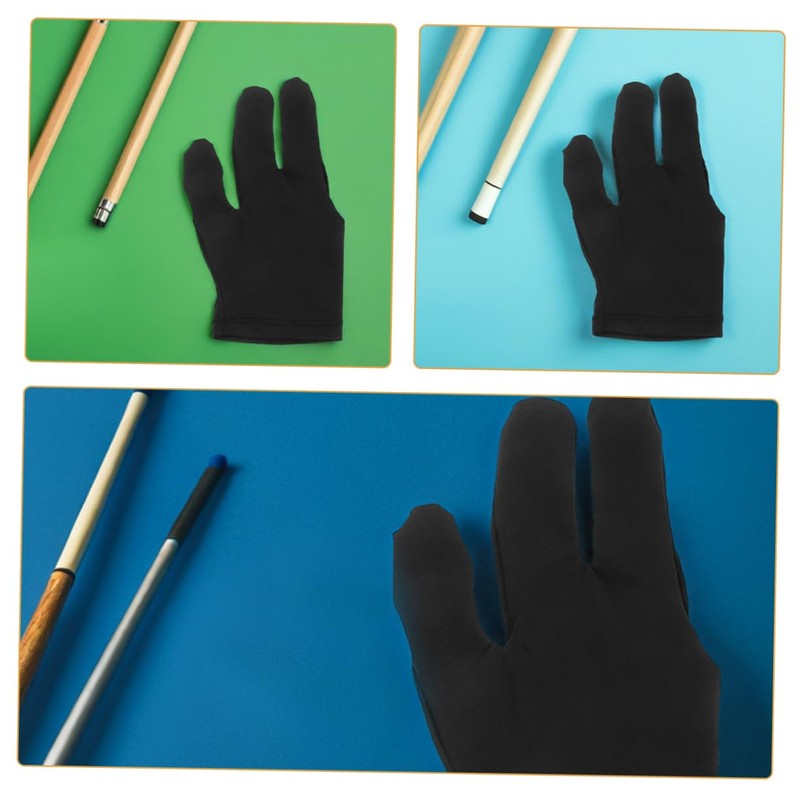 Kisangel 10pcs Lightweight Snooker Gloves for Men Women Finger Design