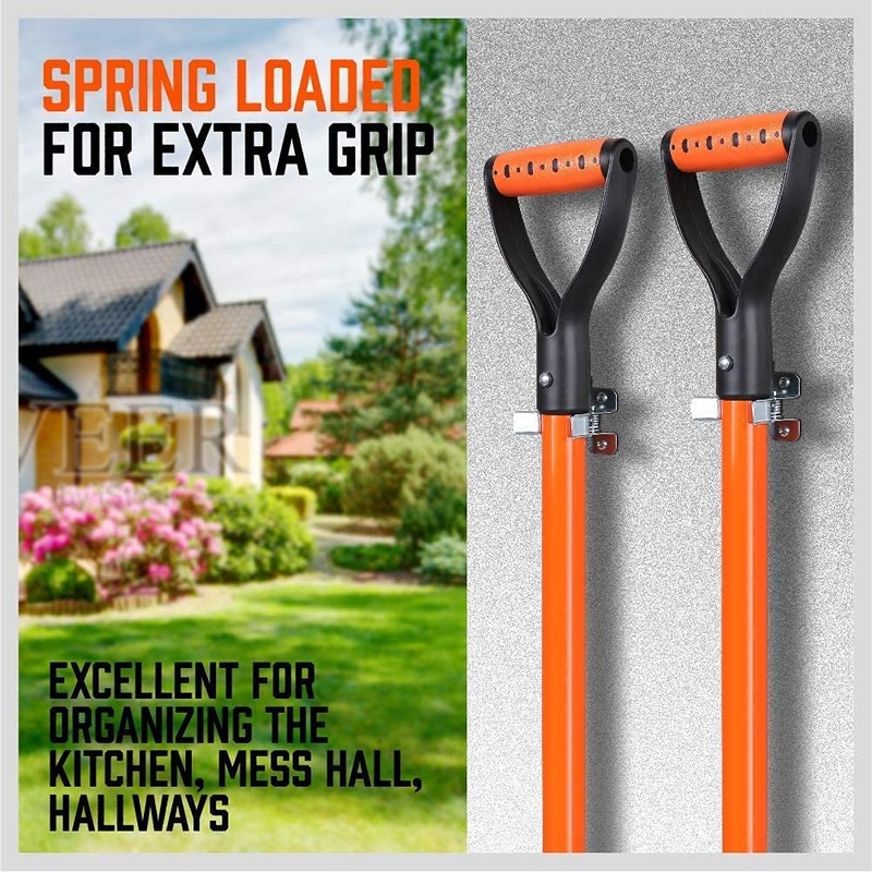 HORUSDY 10 Pack Spring Grip Mop and Broom Holder, Garden