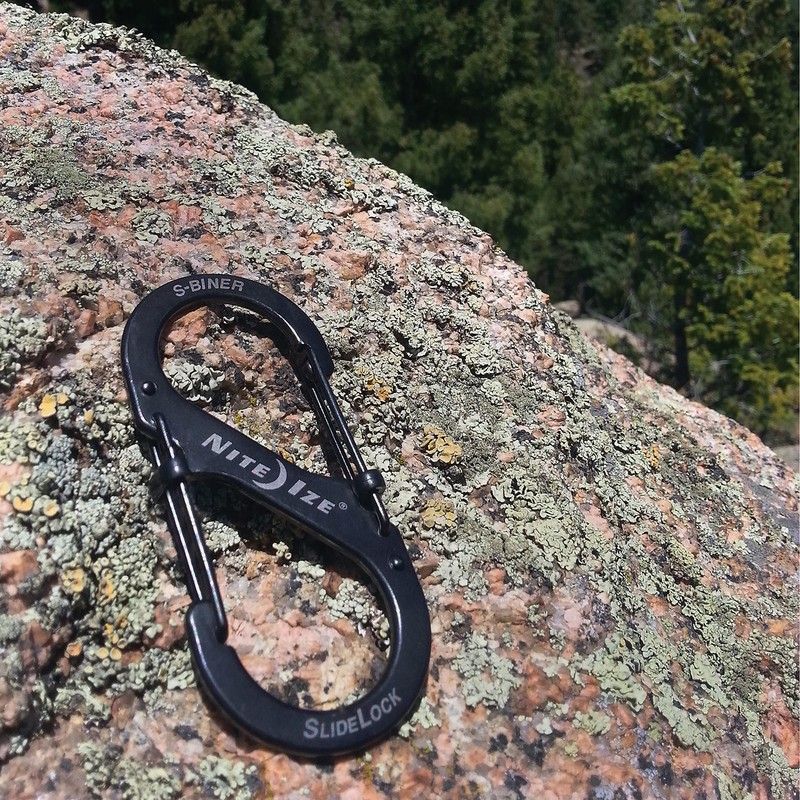 Nite Ize LSB4-11-R3 S-Biner Slide Lock Carabiner, Black, #4-75lb