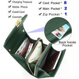 REETEE Crossbody Phone Bag Women Genuine Leather Cellphone Shoulder Bag Purse Wallet