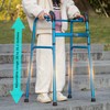 NORTTA Foldable Stair Climbing Walker for Seniors,Adjustable 4-Leg Height Safety