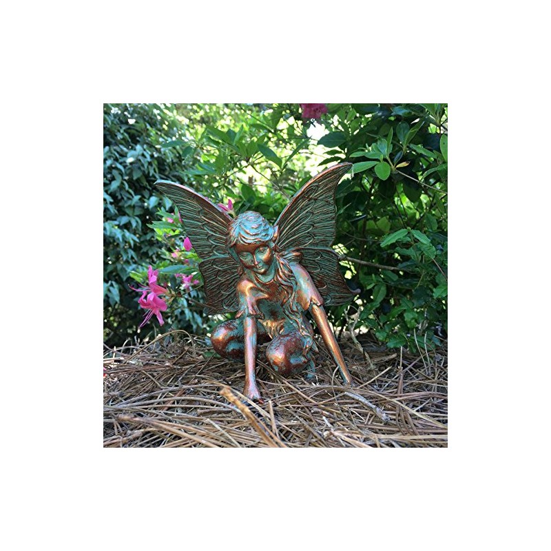 Suffolk Fairies Homestyles Butterfly Fairy Figurine #96202 Garden Statue Bronze