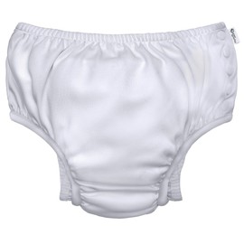 green sprouts Baby Toddler Eco Snap Swim Diaper - White - 24mo