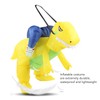 Yellow Dinosaur Inflatable Costume Half Body Model Weird Dinosaur Shape