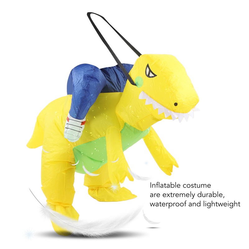Yellow Dinosaur Inflatable Costume Half Body Model Weird Dinosaur Shape