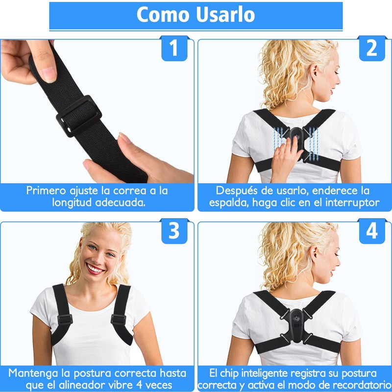 OLEQE Posture Corrector, Corrección de la Postura de Espalda para