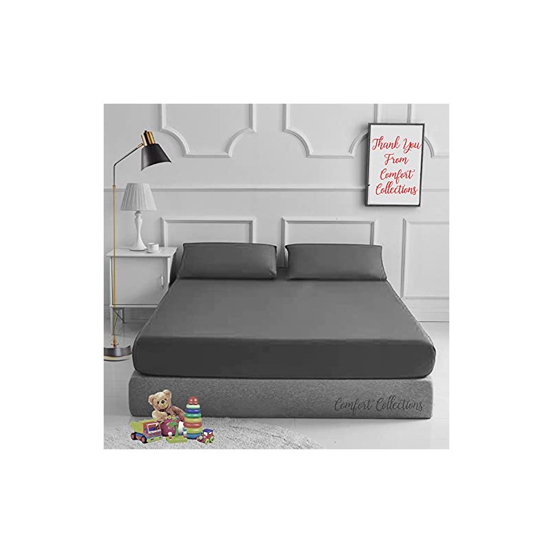Comfort Collections Fitted Bed Sheet With FREE MATCHING 2 X