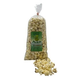 Gold Dust Kettle Corn | Dill Pickle | Pickle Flavored Popcorn | Gourmet Popped Popcorn Snack Bag | Non-GMO | Made with Real Butter | Fluffy Pre Popped Popcorn | Made in Nebraska | 8 oz Bag