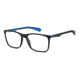 POLAROID Glasses Frame (Model Pld D477) for Men, Rectangular, Made of Eco Polyamide (Includes Glasses Case)