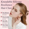 JIRIS Soft Silicone Flexible 2PCS 4.13in Hair Claw Rectangle Bendable