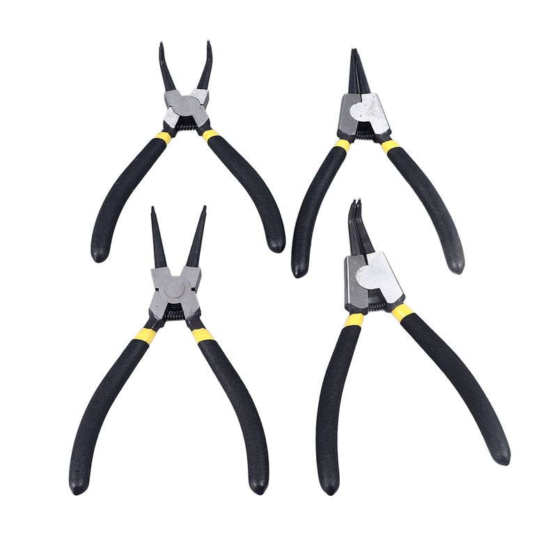 4Pcs Snap Ring Pliers Set Steel Circlip Pliers Kit with