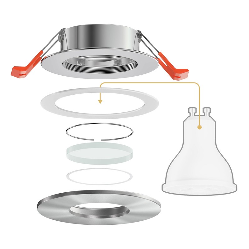 ledscom.de ERID Bathroom Ceiling Mounting Frame for Wet Rooms, Bathroom,