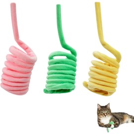 3PCs Cat Spring & Spiral Toys with Catnip - Indoor Exercise Toys for Swatting, Biting, Hunting & Fitness