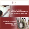 Haute Decor Adjustable Length Wreath Hanger with Removable Icon (Oil-Rubbed