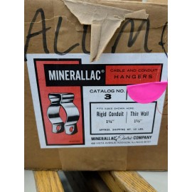 Minerallac 6x Steel 1-1/2" EMT 1-1/4" RIGID CONDUIT #3 CLAMP HANGER - NO SCREWS !Charity