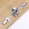 BSTKEY 10 Pack Crystal Drawer Knobs with Silver Plate -
