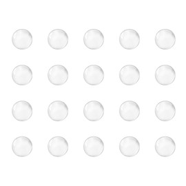 uxcell 5mm Solid Round Clear Glass Ball Boiling Stones Soda Lime Glass Beads 200pcs