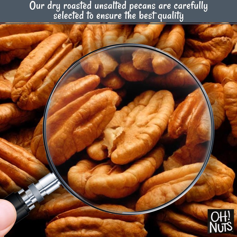 Pecans Dry Roasted Unsalted | Kosher, Oil-Free, All Natural Pecans