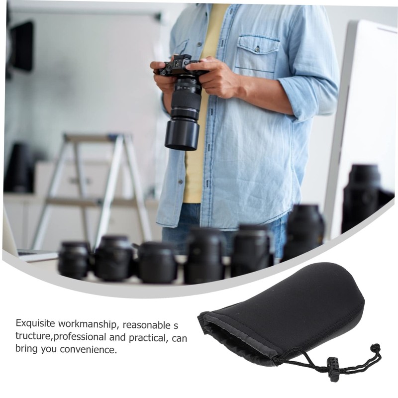 Operitacx 2PCS Neoprene Lens Pouch Protective Case for DSLR Camera