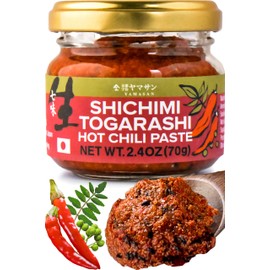 YAMASAN KYOTO UJI Japanese Shichimi Togarashi Hot Chili Paste, Aromatic Spicy and Umami Seasoning, Togarashi Seasoning, No Additives, Vegan, Delicious Condiments for Various Foods, Made in Japan 70g(2.4oz)