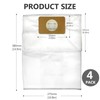 4 Pack Premium Central Vacuum Bags Compatible with Nuera Filtre