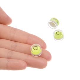 Kozelo 3pcs Small Circular Bubble Spirit Levels - [12mm Diameter 6mm Thickness] Mini Round RV Level Leveling Tools for Travel Trailer Turntable Camera, Lime