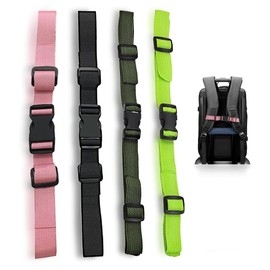 Chest Strap Backpack, Pack of 4 Adjustable Backpack Webbing Children's Chest Strap Replacement Backpack Straps Nylon with Quick Release Non-Slip Belt for Jogging Hiking Outside