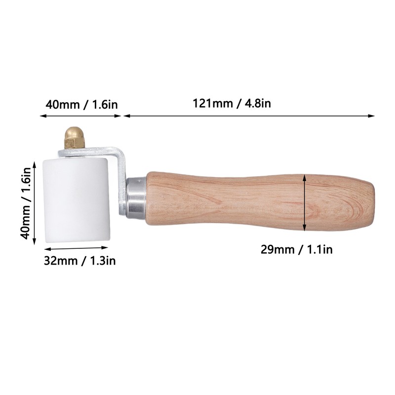 Pressure Seam Rollers High Temperature Resistant Ergonomic Wooden Pressing Roller