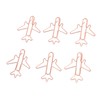 80pcs Airplane Shaped Paper Clips Rose Gold Prevent Rust Plane