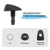 2PCS Front Windshield Washer Nozzle with Washers,Adjustable Fan Shape Spray
