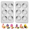 Homikit 2 Pack Muffin Pan, Stainless Steel Cupcake Baking Tin