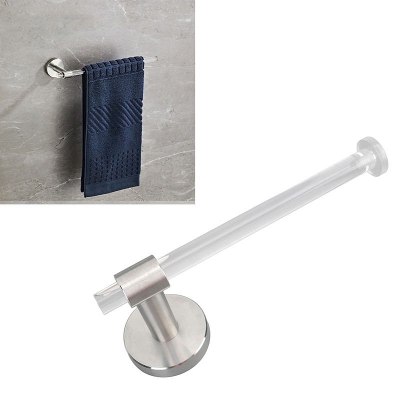 Bathroom Towel Rack Holder Hanger Transparent Light Luxury Acrylic Wall