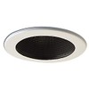 Nora 4" Black and White Stepped Adjustable Recessed Trim